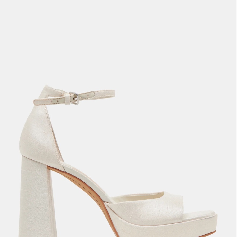 Dolce Vita White Platform Heels